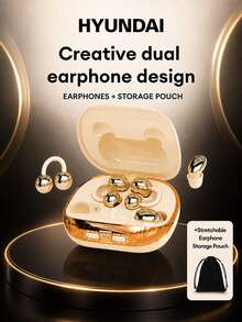 HYUNDAI GT630S 2-In-1 Open-Ear Clip-On Wireless Bluetooth Headphones, HD Calling, Low Latency Gaming, Smart Noise Cancellation, Sleep Aid Earbuds, Secure Fit For Sports & Running, Compatible With Smartphones & Computers - View 1