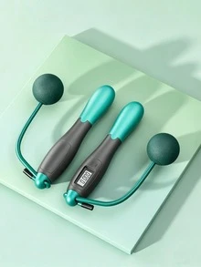 1 套钢丝计数跳绳，适用于运动、成人、学生考试健身配件、运动、健身房、家庭锻炼、跳绳、跳绳、跳绳 - 墨綠色 - 查看 14