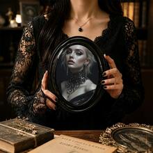 Light Luxury Dark Gold Hair Woman Art ABS Resin Photo Frame, Modern Minimalist Decorative Painting For Entryway, Bedroom, Living Room - Resin Photo Frame Painting - View 8