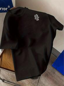 Men's Summer Cotton-Shirts, Solid Color, Classic Casual StyleHot Item - 黑色 - 查看 1