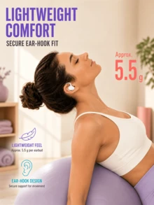 Tagry I21 Ear Hook Open-Ear Wireless Earbuds Bluetooth 5.3 Stereo Deep Bass LED Display IPX7 Headphones With Mic For Running Commuting Indoor Outdoor - View 5