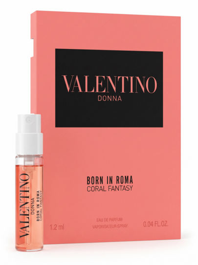 Valentino Donna Born In Roma Coral Fantasy Eau De Parfum Spray For Women EDP Sample 0.04oz/1.2ml - Suitable For Daily Use,Birthday,Party,Office,Gift Ideal For Y3K Fancy Fashion