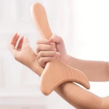 Wooden Massage Tool, Wooden Roller Massage Stick, Back Rope Massager, Gua Sha Board, Lymphatic Detoxification And Shaping Tool, For Relieving Muscle Fatigue - Multicolor - View 12