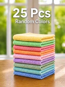 10/20/30pcs Multi-Color Microfiber Cleaning Towels, Suitable For Home, Kitchen, Bathroom - Multicolor - View 14