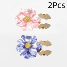 1Pc/2Pcs Floral Seamless Button Set, Decorative Clip-On Shirt Buttons, Women's Shirt Collar/Cuff Decorative Buttons, Quick Detach And Install - Multicolor - View 26