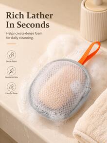 Portable Hanging Soft Mesh Soap Bag With Drawstring Closure And Compact Travel Storage Box, Quick-Drying Dense Lather Multi-Purpose Soap Mesh Bag For Home Bathroom Shower Facial Cleansing Fitness Camping Travel Daily Bathing Care - Multicolor - View 6