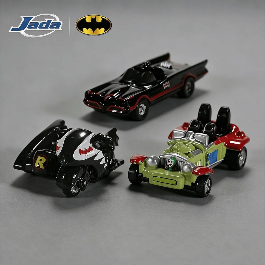 Simba Warner Bros JadaToys Batman The Dark Knight Batmobile – Mini Diecast Alloy Car Model, Collectible Vehicle For Display - Multicolor - View 1