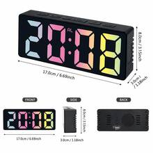 Reloj Digital LED de Mesa con Alarma, Reloj Electrónico para Recámara, Sala, Escritorio y Hogar - 1PC - Ver 2