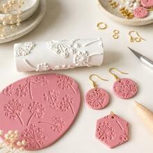 1pc 3D Dandelion Texture Roller And Embossing Roller Tool - Suitable For Clay, Pottery, Ceramic Crafts, With Floral Design, For Jewelry Making, Clay Tools, Home Decor, Suitable For Beginner Craft Enthusiasts - A - View 4