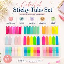 Back To School | Translucent Sticky Index Tabs Set - Colorful Writable Page Flags, Arrow & Ribbon Shapes Book Annotating Tabs For Notebook, School & Office - one-size - View 8