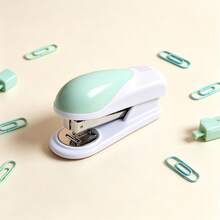 1pc Macaron Colorful Stapler, Desktop Office Home Effort-Saving Stapler, Student Exam Paper Document Binding Machine, Minimalist Multi-Color Options Office Stationery - Stapler - View 17