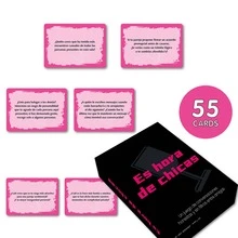 New Spanish Language Tabletop Card Game, Includes 55 Adventure Girls Night Game Cards, Fun Conversation Question Card Game Suitable For Adult Girls Party Gathering, Perfect Holiday Gift/Valentine's Day Gift - Multicolor - View 3