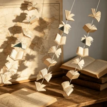 Ornamen Dekoratif Berbentuk Buku Berwarna Putih, Cocok Untuk Dekorasi Kamar Tidur, Dekorasi Ruangan, Dekorasi Pesta Ulang Tahun, Dekorasi Kelas, Kafe, Ruang Belajar, dan Properti Fotografi - Beraneka warna - View 4