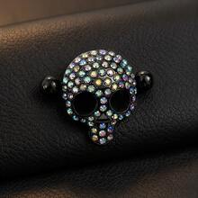 2pcs Stainless Steel Skull Nipple Rings, Women's Unique Body Piercing Jewelry, Suitable For Daily Wear - Skull Nipple Piercing - View 2