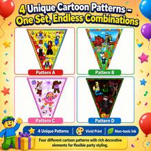 Roblox 10/20pcs Pita Tema Anime Dekorasi Ulang Tahun Bendera Segitiga Warna-warni Dekorasi Pesta Perlengkapan Foto Cocok untuk Pesta Natal Ulang Tahun Karnaval Malam Dekorasi Multi-Adegan - Bendera Roblo - View 6