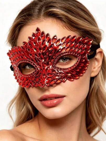 Halloween Vintage Hot-Rhinestone Party Mask, Sexy Half-Face Masquerade Mask For Costume Party