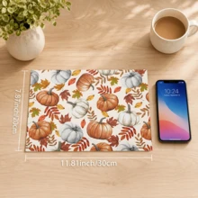 1pc Pumpkin Pattern Diatomaceous Earth Kitchen Drain Mat, Absorbent Dish Drying Mat, Coffee Machine Mat, Dishwashing Mat, Sink Mat, Kitchen Countertop Protector, Suitable For Cups, Plates, Tableware And Kitchen Decor - Multicolor - View 12