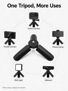 Tripod Mini Lipat 1/4 Inci, Kompatibel dengan Kamera Saku, Kamera Aksi, Klip Ponsel, dan Lampu Pengisi Mini, Basis Genggam Desktop Portabel, Cocok untuk Pemotretan Vlog, Perekaman Perjalanan, Panggilan Video, dan Siaran Langsung - View 3