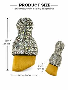 1pc Car Interior Dusting Brush, Glitter Rhinestone Handle Soft Bristle Cleaning Brush, Suitable For Car, Computer Keyboard Dusting - Car Interior Cleaning Brush - View 5