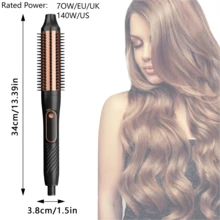 Electric Curling Iron | 38mm Heated Round Brush For Voluminous Curls | 3 Temperature Settings | Fast Styling | Easy To Use | Hair Curling Tool, Women's Holiday Gift - Multicolor - View 10