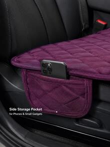 1pc Car Back Seat Protector, Plush Material Seat Cushion, Anti-Slip Car Seat Pad, Universal Size Seat Pad Accessory, Car Interior Accessory, Car Decoration Garage Storage Organizer - A - View 8