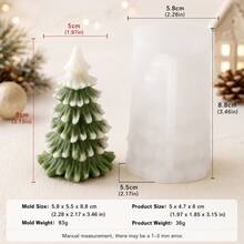 Mini Snow-Covered Christmas Tree & Holly Leaf Silicone Mold, Realistic Snow-Topped Tree Design With Delicate Layered Texture, Compact Size, Suitable For Aromatherapy Candle Inlay Decor, Standalone Small Candles, Handmade Soap Accessories, Decoration And Resin Micro Landscapes, Compatible With Christmas-Themed Candle Creations, Create Winter Atmosphere Desktop Decor, Can Be Used As Holiday Handmade Gift Material - Silicone Mold - View 13