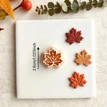 Autumn Halloween Series Pumpkin Clay Cutter, Ghost, Magic Frog, Maple Leaf Shaped Polymer Clay Cutting Mold, Suitable For Autumn Halloween Handmade Earrings - Apricot - View 2