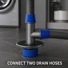 Multi-Port Floor Drain Pipe Splitter, Anti-Odor Sewer Connector For Washing Machine & Basin, Universal Bathroom Drainage Adapter - Multi-color - View 9
