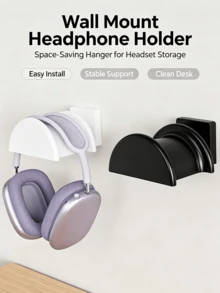 No Drill Wall Mount Headphone Hook, Multifunctional Adhesive Headset Hanger, Space Saving Earphone Holder For Desk Bedroom Entryway Bag Storage - Multicolor - View 4