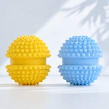 1PC,Spiky Massage Ball Fidget Toy, PLA Fingertip Stress Relief Sensory Toy, Textured Hand Massage & Press Toy, Portable Relaxation Desk Toy, 2 Color Options - Multicolor - View 5