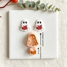 Autumn Halloween Series Pumpkin Clay Cutter, Ghost, Magic Frog, Maple Leaf Shaped Polymer Clay Cutting Mold, Suitable For Autumn Halloween Handmade Earrings - Apricot - View 6