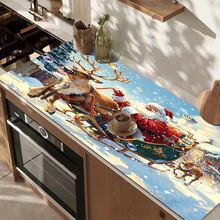 1pc Dish Drying Mat, Coffee Machine Mat, Christmas Reindeer Sleigh Pattern Dish Drying Mat, Absorbent Quick-Drying No Water Stains, Non-Slip Table Protection, Suitable For Christmas Holiday Tabletop, Suitable For Kitchen Countertop Use, Home Gift, Tabletop Decoration - XYLSD-916 - View 7