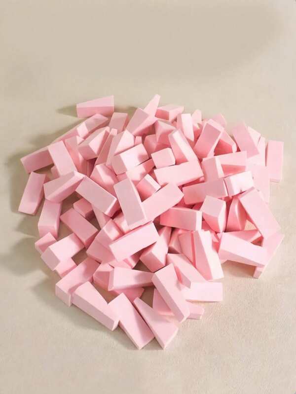 100/50/20pcs Disposable Triangular Sponge Puff Makeup Sponge Cushion Dry And Wet Dual-Use Nail Sponge Block Does Not Absorb Powder Beauty Egg Makeup Tools