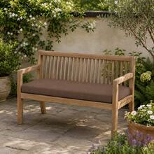Heavy-Duty Indoor/Outdoor Bench Pad – Sophisticated Design For High-Traffic Seating Areas - Mocha Brown - View 7