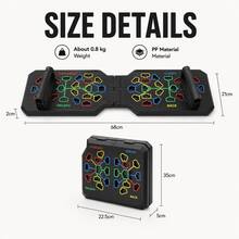 BSKT 44-Hole Color-Coded Guided Push-Up Training Board, Detachable Handle With Adjustable Spacing And Angle, For Adult Beginners And Advanced Bodyweight Training, Upper Body Muscle And Gym Strength Exercises - Multicolor - View 7