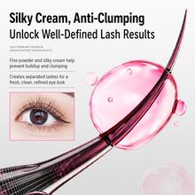 FOMIX Steel Tube Mascara, Waterproof Long Lasting Lengthening & Curling Mascara With Threaded Groove Brush, Quick Dry Smudge Resistant Formula, Defined Separated Lashes, Lightweight Eye Makeup-Black - View 3