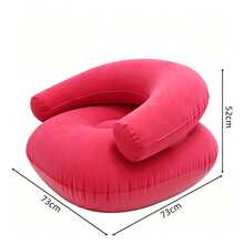 1pc Portable Inflatable Outdoor Leisure Chair, Soft Comfortable U-Shaped Slouchy Sofa Chair, Breathable PVC, Ergonomic Design Modern Lightweight Compact Seat, Outdoor Leisure Lounge Chair Sofa, Suitable For Living Room, Balcony, Camping - New Model - View 13