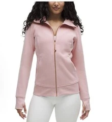 Lululemon Women's Scuba Full-Zip Hoodie Classic Hooded Jacket Fit Track Jacket Full Zip Outerwear Breathable Warm Athletic Sweatshirt With Thumbholes - 煙燻粉色 - 查看 2