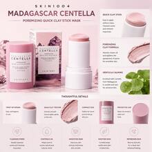 SKIN1004 Madagascar Centella Pore Refining Fast Cleansing Mud Mask Stick 27g, Korean Skincare Centella Asiatica Oil Control Pore Cleansing Facial Mud Mask Stick, Creates Smooth And Clear Skin, Halloween Gift, Christmas Gift - Deep Cleansing - View 2