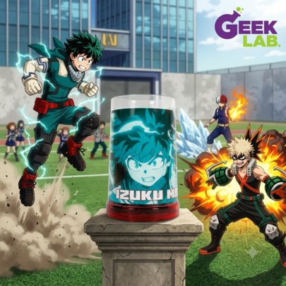 Crunchyroll GEEK LAB -  TARRO DE GEL REFRIGERANTE ISUKU MYDORIYA 440 ML - MY HERO ACADEMIA