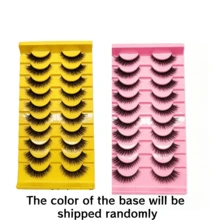 10 Pairs Natural Soft False Eyelashes, Fluffy & Fine, Messy & Curly, Cross Full Strip Style, Suitable For Daily, Party, Dating And Other Occasions - Multicolor - View 8