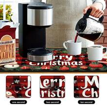 1pc Christmas Santa Style Dish Drying Mat, Coffee Machine Mat, Absorbent Quick-Drying Table Protector, Dining Table Bar Counter Holiday Decor Mat, Practical Christmas Kitchen Supplies, Home Gift, Desktop Decoration - XYLSD-913 - View 10