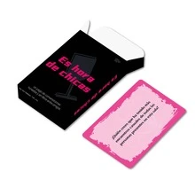 New Spanish Language Tabletop Card Game, Includes 55 Adventure Girls Night Game Cards, Fun Conversation Question Card Game Suitable For Adult Girls Party Gathering, Perfect Holiday Gift/Valentine's Day Gift - Multicolor - View 5