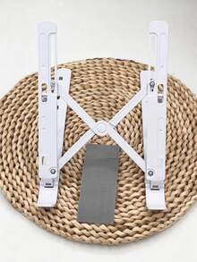 1pc Foldable & Adjustable Laptop Stand, Cooling Pad Desk Mount Holder For Notebook, Tablet, Compatible With All Laptop Models, Plastic Material, 10-Level Angle Adjustment School Supplies - White 1pc - View 7