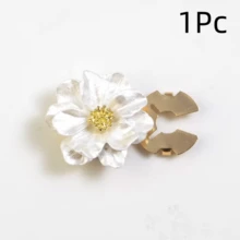 1Pc/2Pcs Floral Seamless Button Set, Decorative Clip-On Shirt Buttons, Women's Shirt Collar/Cuff Decorative Buttons, Quick Detach And Install - Multicolor - View 22