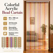 90x180CM Acrylic Material 20 Lines Beaded Curtain, Multi-Color Optional Rainbow Crystal Bead Curtain, Hanging Doorway Screen Divider For Indoor Home Wedding Party Decor - Multicolor - View 1