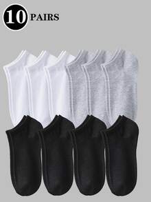 1/10/15/20/30 Pasang Kaos Kaki Pria Model Boat, Kaos Kaki Bisnis Pria, Kaos Kaki Pendek Tahan Lama dan Bernapas, Nyaman untuk Musim Semi/Panas - MultiWarna - View 8