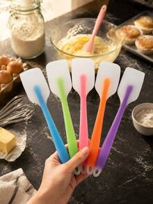 5pcs/3pcs/2pcs Random Assortment Premium Silicone Spatulas, Non-Stick Heat-Resistant Kitchen Utensils, Suitable For Cooking, Baking And Flipping, Dishwasher , Kitchen Tools - View 3