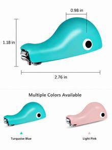 1pc Cartoon Baby Nail Clipper Dolphin Nail Scissors Infant Toddler Anti-Pinch Nail Cutter - Multicolor - View 2
