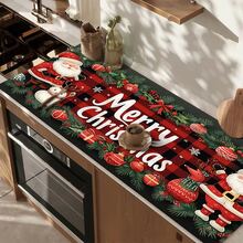 1pc Christmas Santa Style Dish Drying Mat, Coffee Machine Mat, Absorbent Quick-Drying Table Protector, Dining Table Bar Counter Holiday Decor Mat, Practical Christmas Kitchen Supplies, Home Gift, Desktop Decoration - XYLSD-913 - View 7